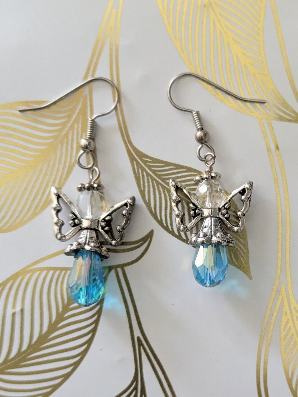 NWOT Angel earrings Handmade